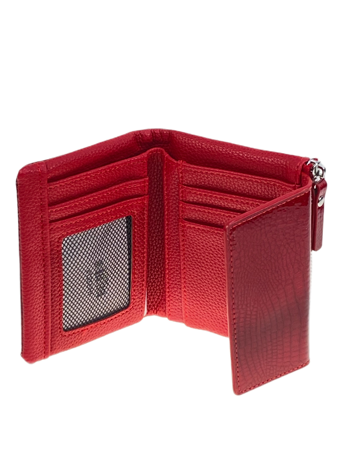 На фото 2 -  Женское портмоне из искусственной кожи, цвет красный