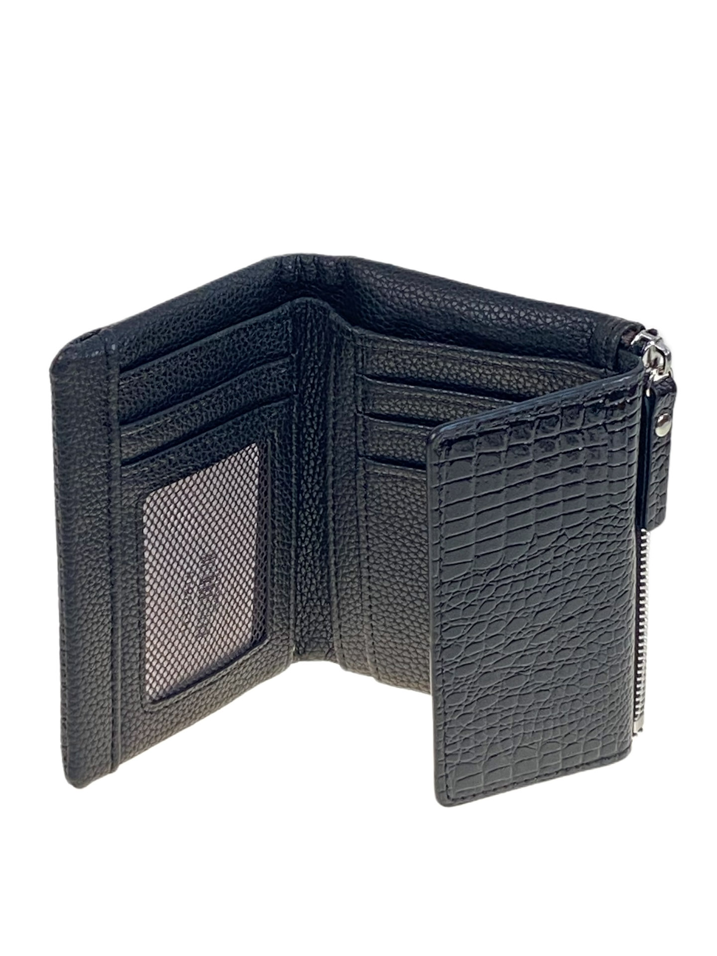 На фото 2 -  Женское портмоне из искусственной кожи, цвет черный