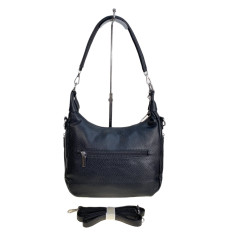 На фото 2 - Женская сумка из искусственной кожи и натуральной замши, цвет черный На фото 2 - Женская сумка из искусственной кожи и натуральной замши, цвет черный