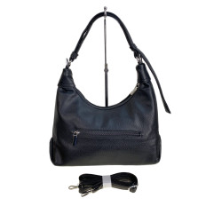 На фото 2 - Женская сумка из искусственной кожи и натуральной замши, цвет черный На фото 2 - Женская сумка из искусственной кожи и натуральной замши, цвет черный