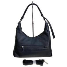 На фото 2 - Женская сумка из искусственной кожи и натуральной замши, цвет черный На фото 2 - Женская сумка из искусственной кожи и натуральной замши, цвет черный