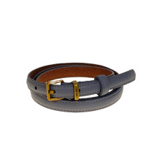 На фото 1 - Ремень женский из натуральной кожи, цвет серый