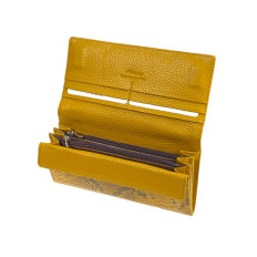 На фото 2 - Женский кошелёк из натуральной кожи, цвет желтый На фото 2 - Женский кошелёк из натуральной кожи, цвет желтый