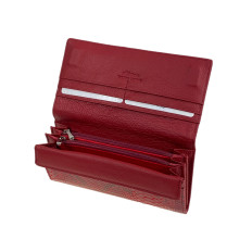 На фото 2 - Женский кошелёк из натуральной кожи, цвет бордово-красный На фото 2 - Женский кошелёк из натуральной кожи, цвет бордово-красный