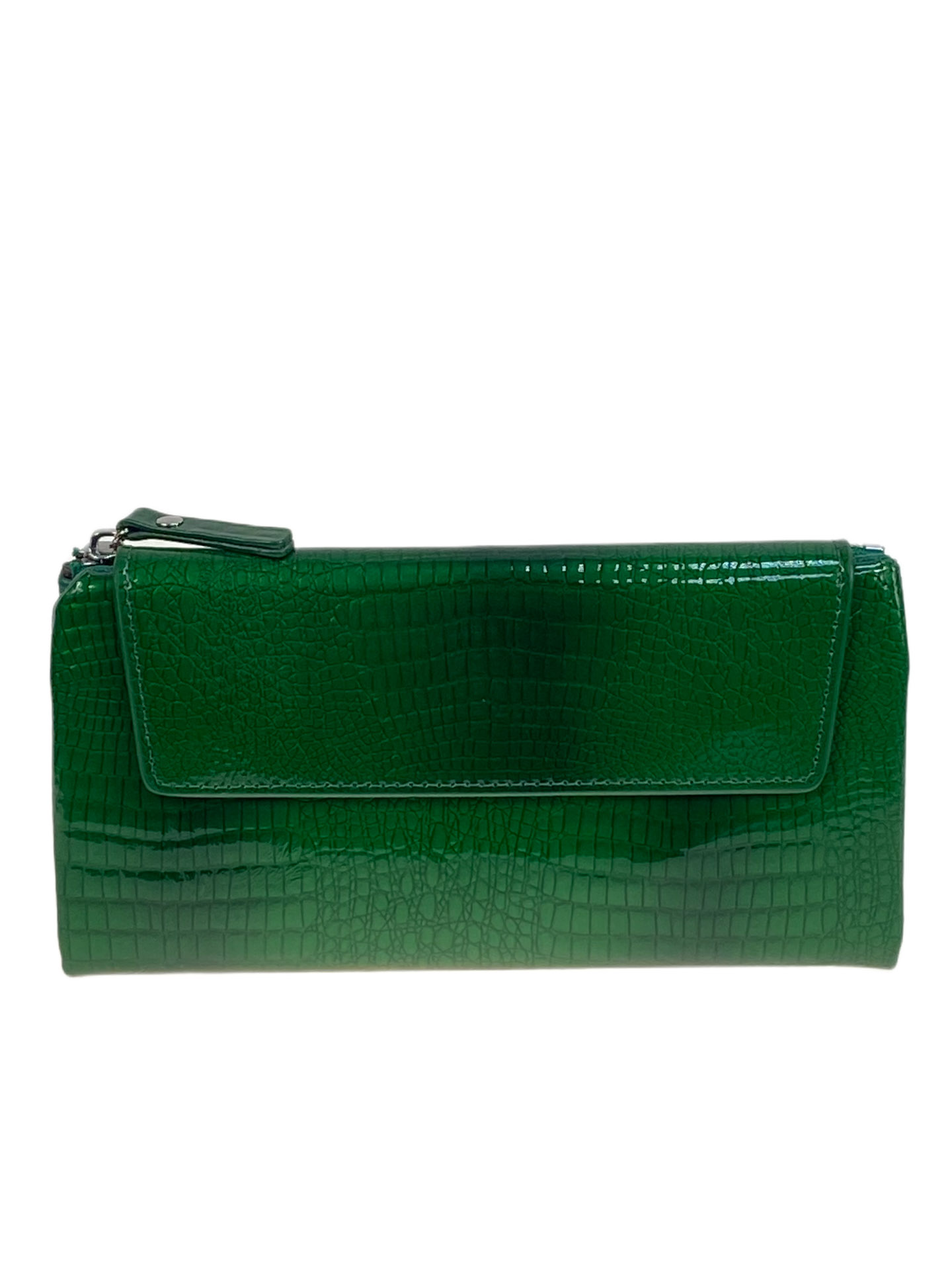 На фото 1 -  Женское портмоне из искусственной кожи, цвет зеленый