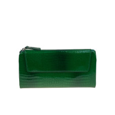 На фото 1 -  Женское портмоне из искусственной кожи, цвет зеленый