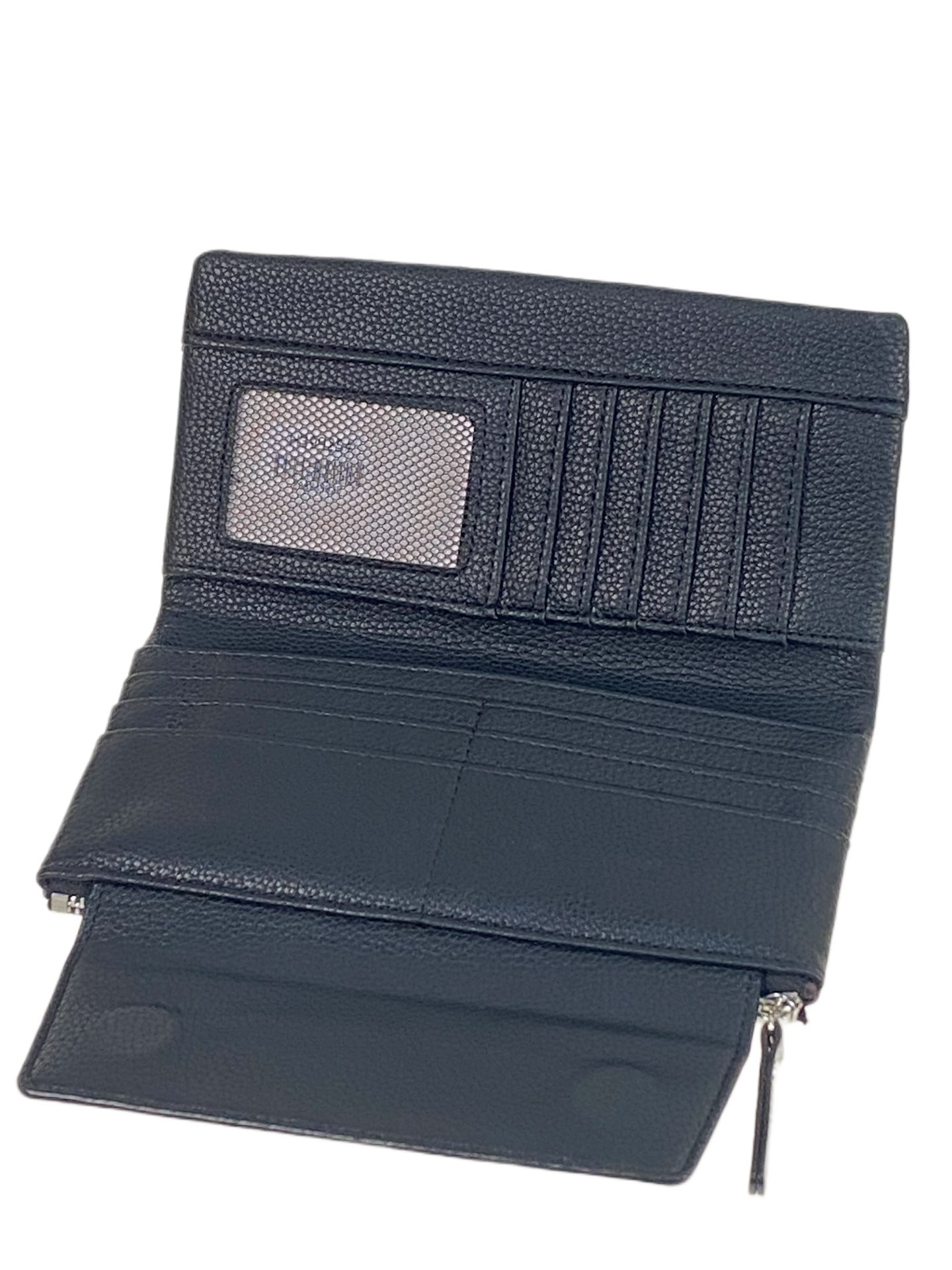 На фото 2 -  Женское портмоне из искусственной кожи, цвет черный