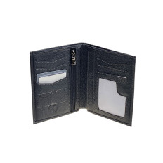 На фото 2 - Мужское  портмоне из натуральной кожи, цвет черный