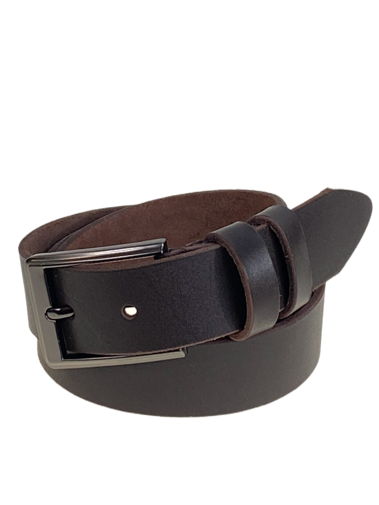 На фото 1 -  Ремень мужской из натуральной кожи, цвет шоколад