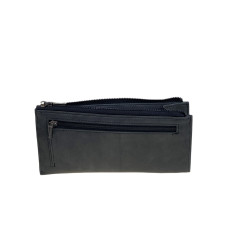 На фото 2 -  Женское портмоне из искусственной кожи, цвет черный На фото 2 -  Женское портмоне из искусственной кожи, цвет черный