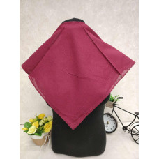 На фото 1 - Платок косынка на голову и шею, хлопок, цвет бордовый