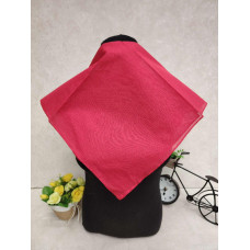 На фото 1 - Платок косынка на голову и шею, хлопок, цвет красный