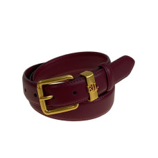 На фото 1 - Ремень женский из натуральной кожи, цвет бордовый