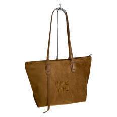 На фото 2 - Женская сумка из искусственной замши, цвет коричневый На фото 2 - Женская сумка из искусственной замши, цвет коричневый