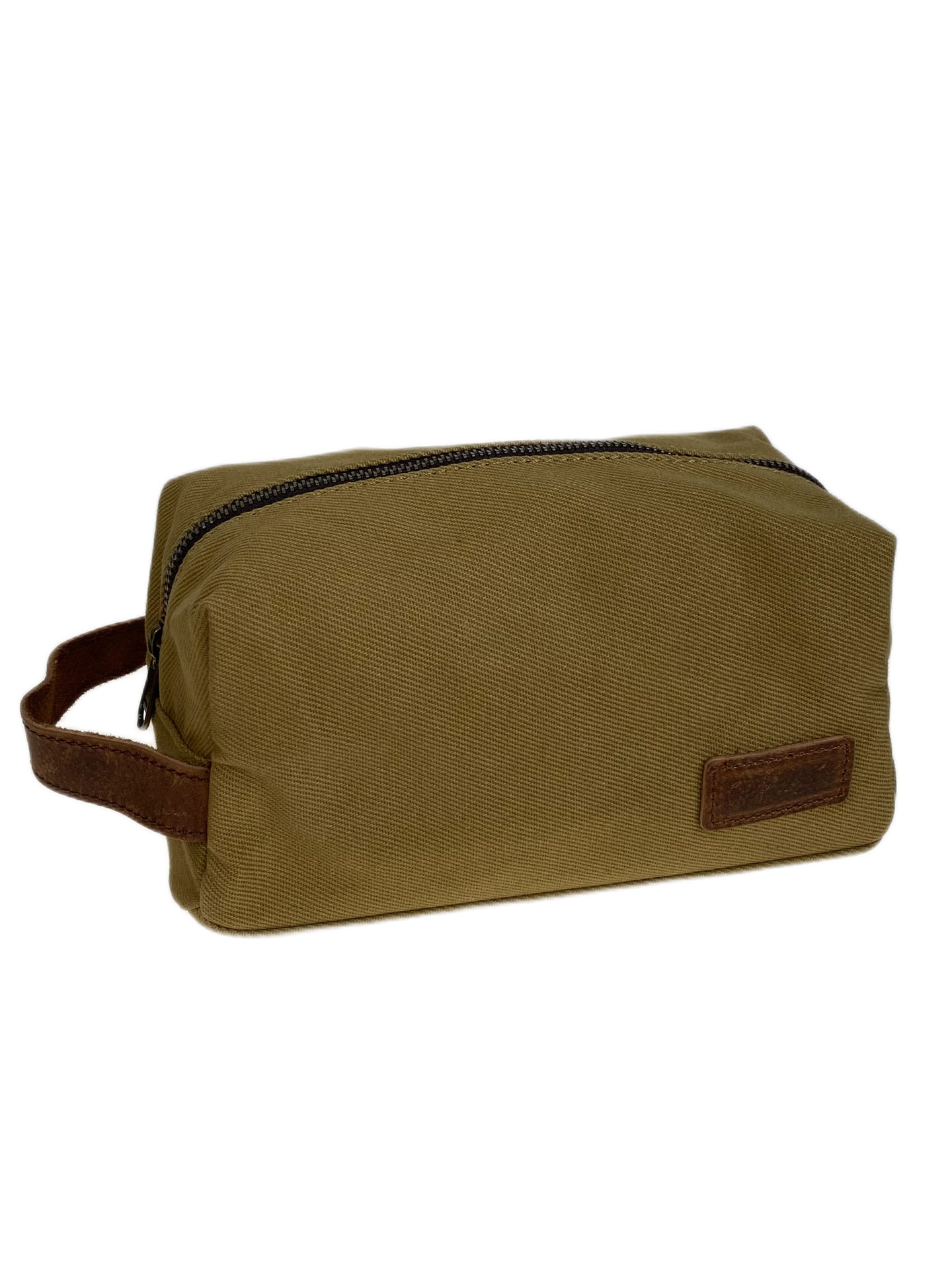 На фото 1 - Мужская сумка - косметичка из текстиля, цвет коричневый