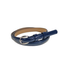 На фото 1 -  Ремень женский из лакированной искусственной кожи, цвет  тёмно синий