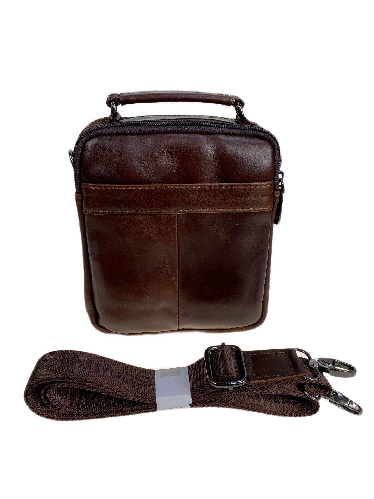 На фото 2 - Сумка мужская из натуральной кожи, цвет коричневый На фото 2 - Сумка мужская из натуральной кожи, цвет коричневый