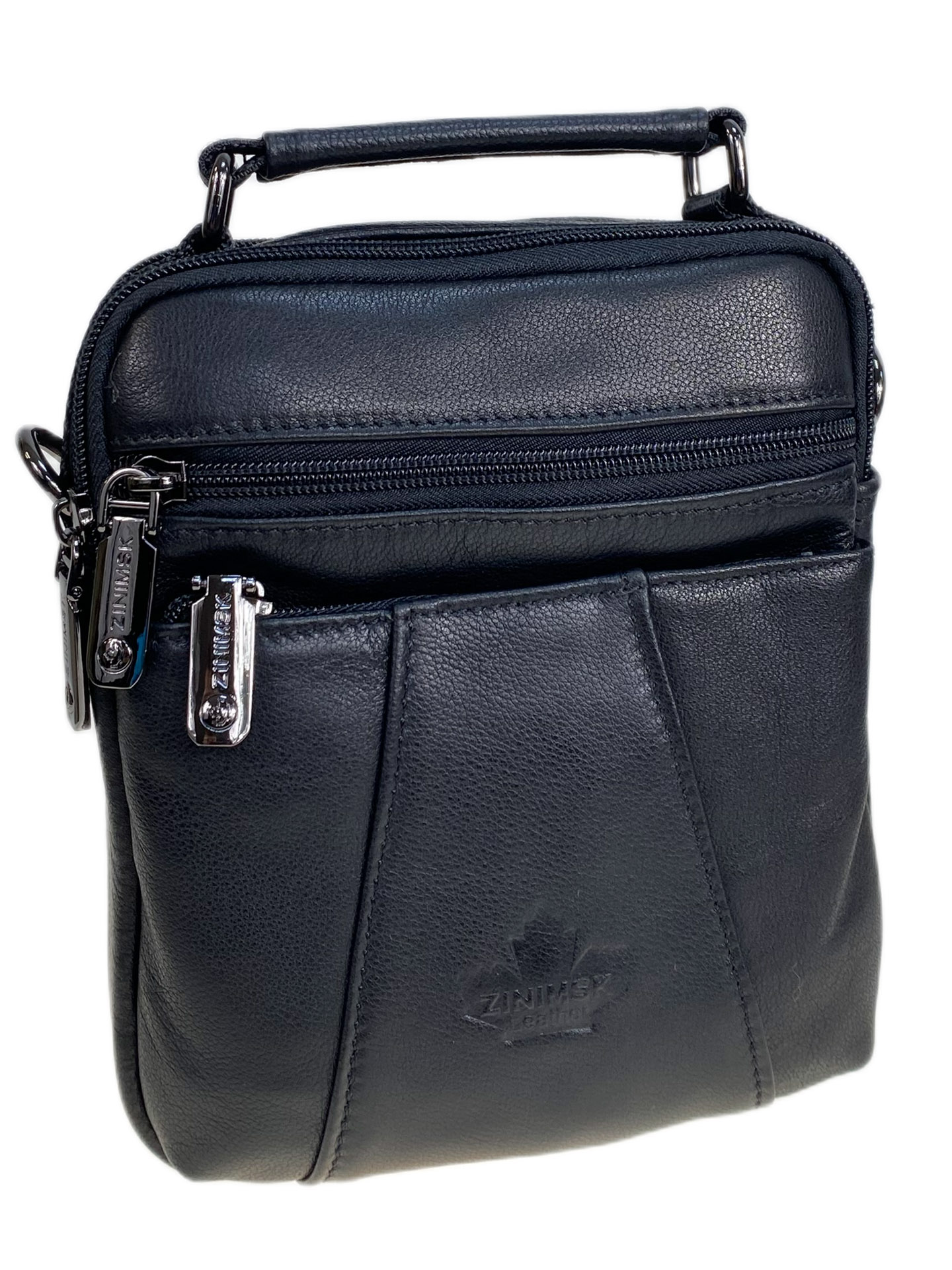 На фото 1 - Сумка мужская из натуральной кожи, цвет черный На фото 1 - Сумка мужская из натуральной кожи, цвет черный