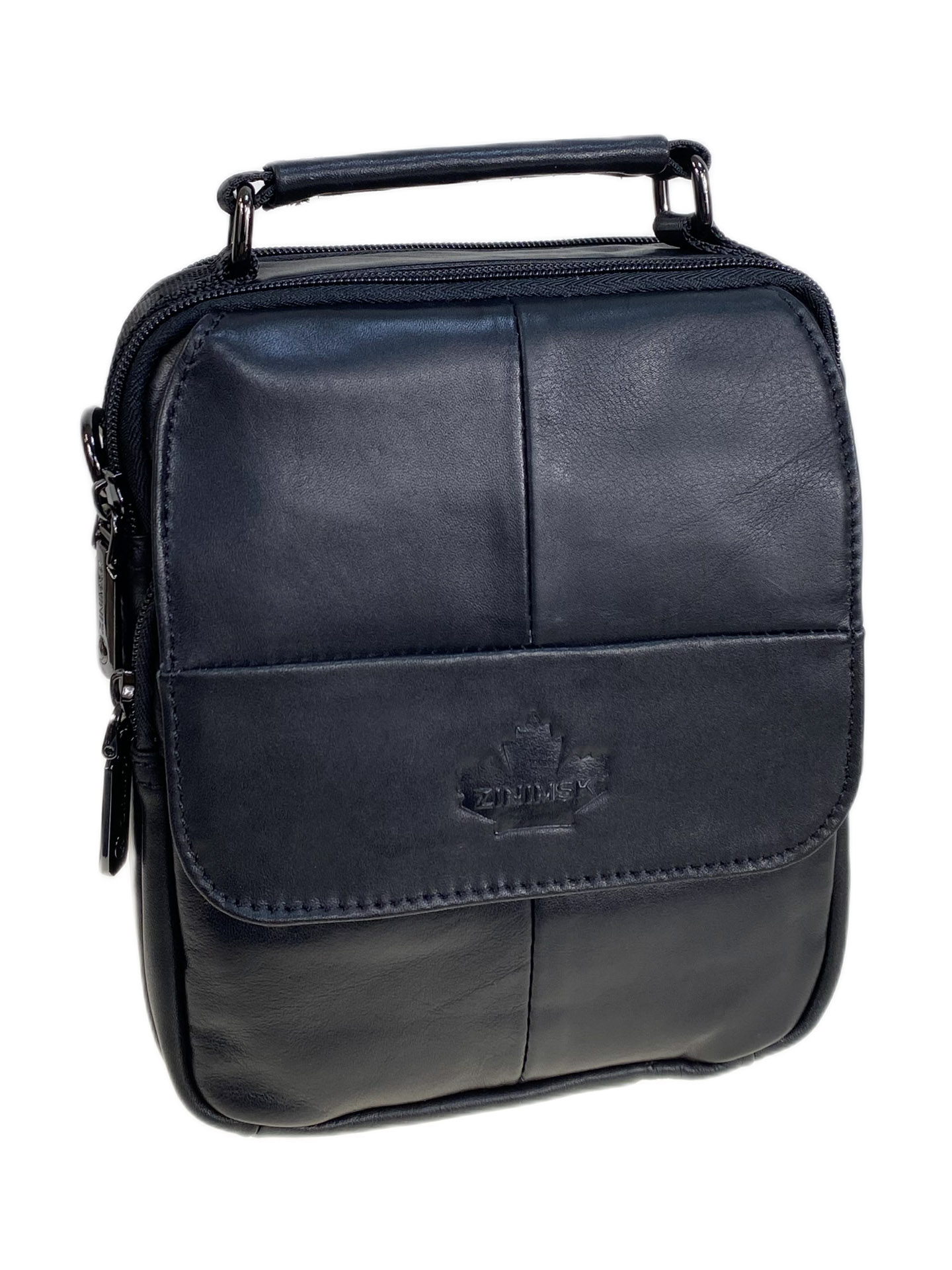 На фото 1 - Сумка мужская из натуральной кожи, цвет черный На фото 1 - Сумка мужская из натуральной кожи, цвет черный