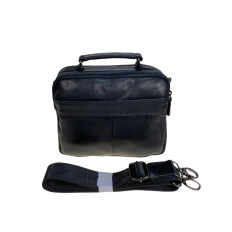 На фото 2 - Сумка мужская из натуральной кожи, цвет черный На фото 2 - Сумка мужская из натуральной кожи, цвет черный