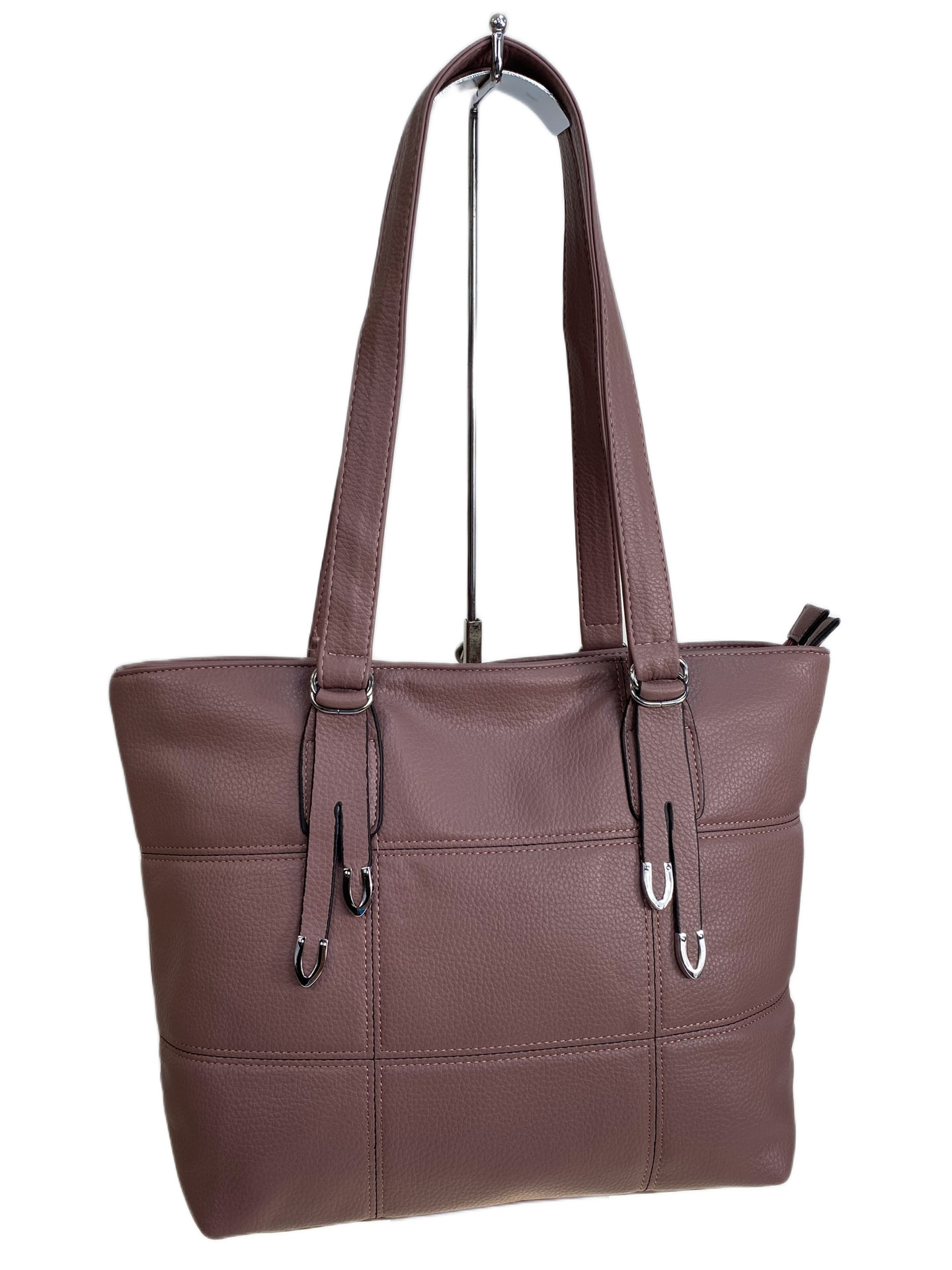 На фото 1 - Женская сумка из искусственной кожи, цвет  нежно розовый На фото 1 - Женская сумка из искусственной кожи, цвет  нежно розовый