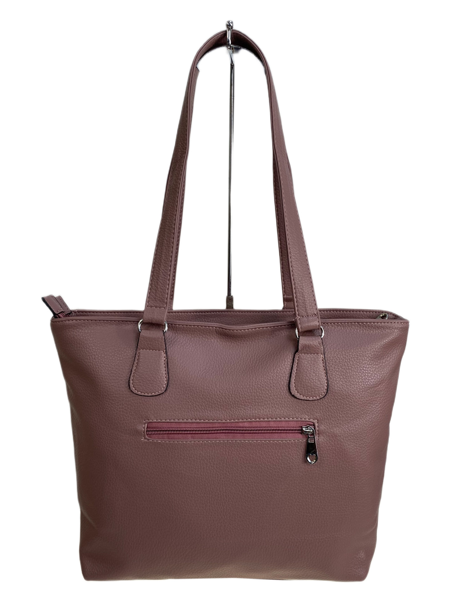 На фото 2 - Женская сумка из искусственной кожи, цвет  нежно розовый На фото 2 - Женская сумка из искусственной кожи, цвет  нежно розовый