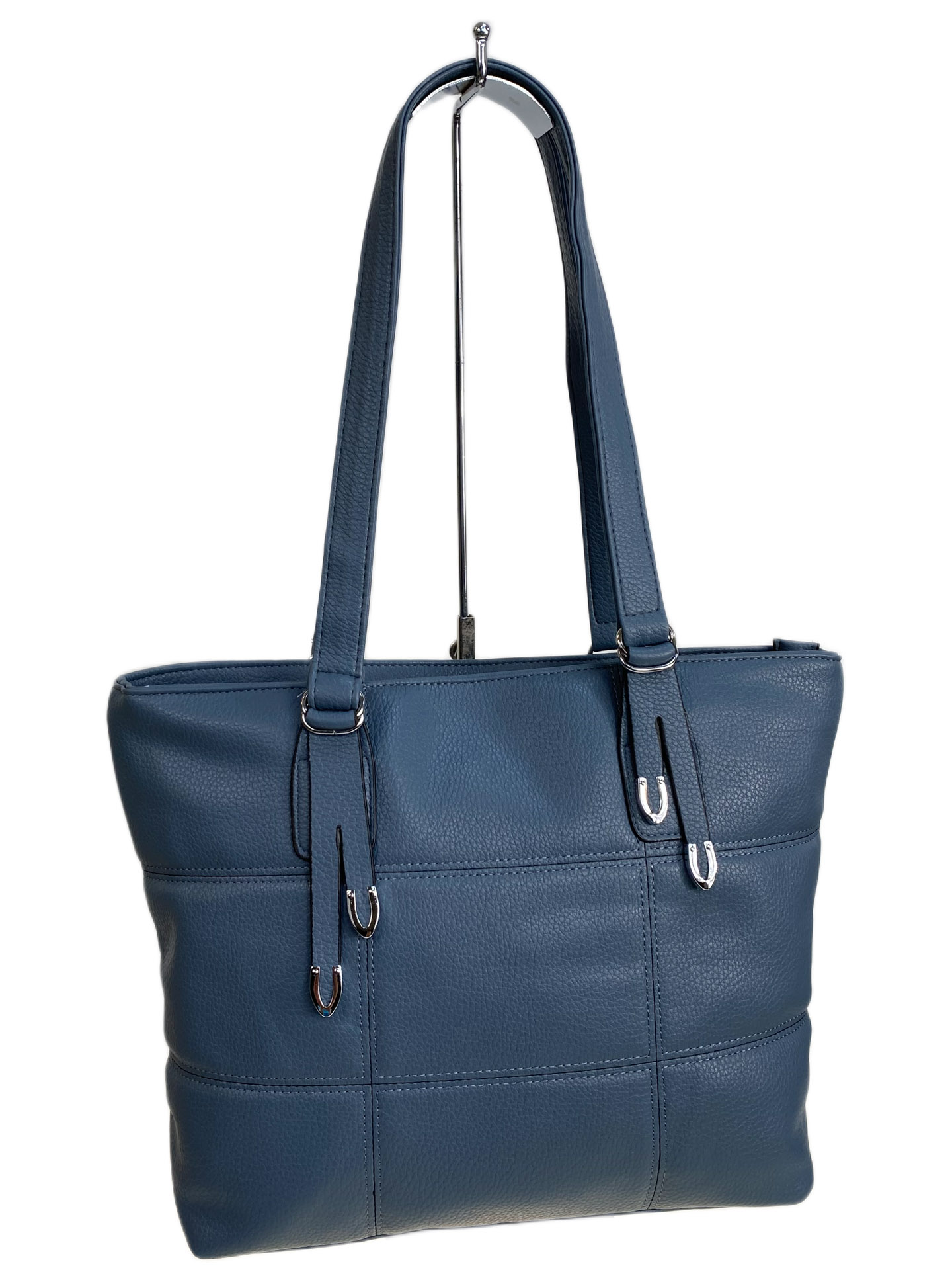 На фото 1 - Женская сумка из искусственной кожи, цвет синий На фото 1 - Женская сумка из искусственной кожи, цвет синий