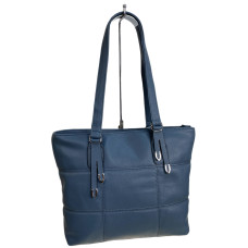 На фото 1 - Женская сумка из искусственной кожи, цвет синий На фото 1 - Женская сумка из искусственной кожи, цвет синий