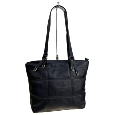 На фото 1 - Женская сумка из искусственной кожи, цвет черный На фото 1 - Женская сумка из искусственной кожи, цвет черный