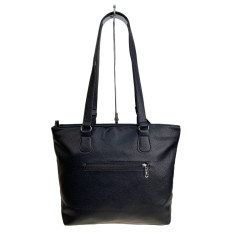 На фото 2 - Женская сумка из искусственной кожи, цвет черный На фото 2 - Женская сумка из искусственной кожи, цвет черный