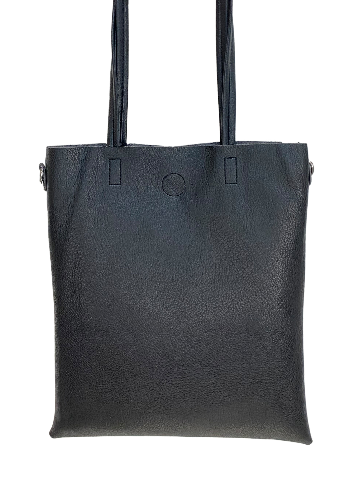 На фото 1 - Женская сумка из искусственной кожи, цвет черный На фото 1 - Женская сумка из искусственной кожи, цвет черный