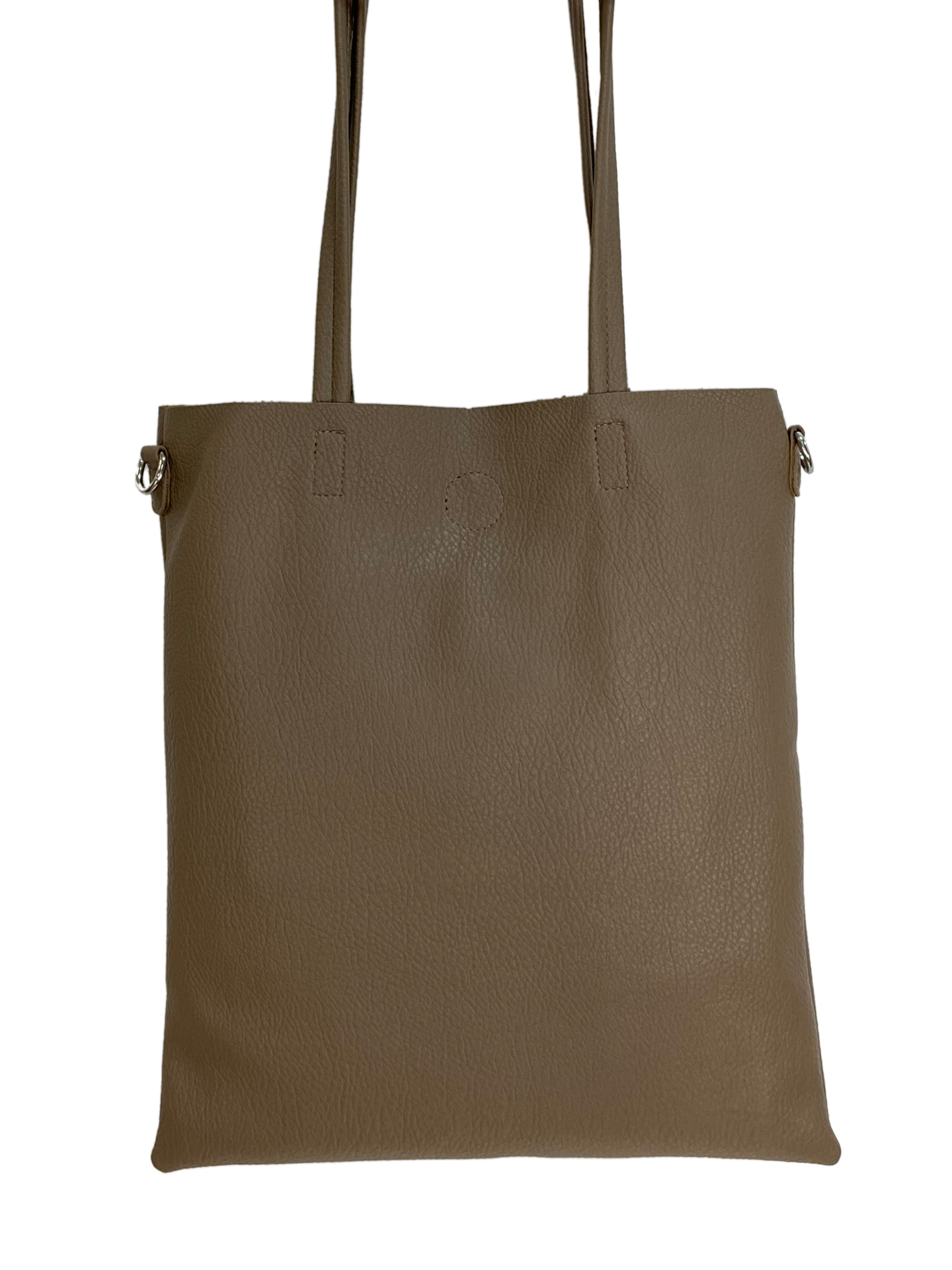 На фото 1 - Женская сумка из искусственной кожи, цвет бежевый На фото 1 - Женская сумка из искусственной кожи, цвет бежевый