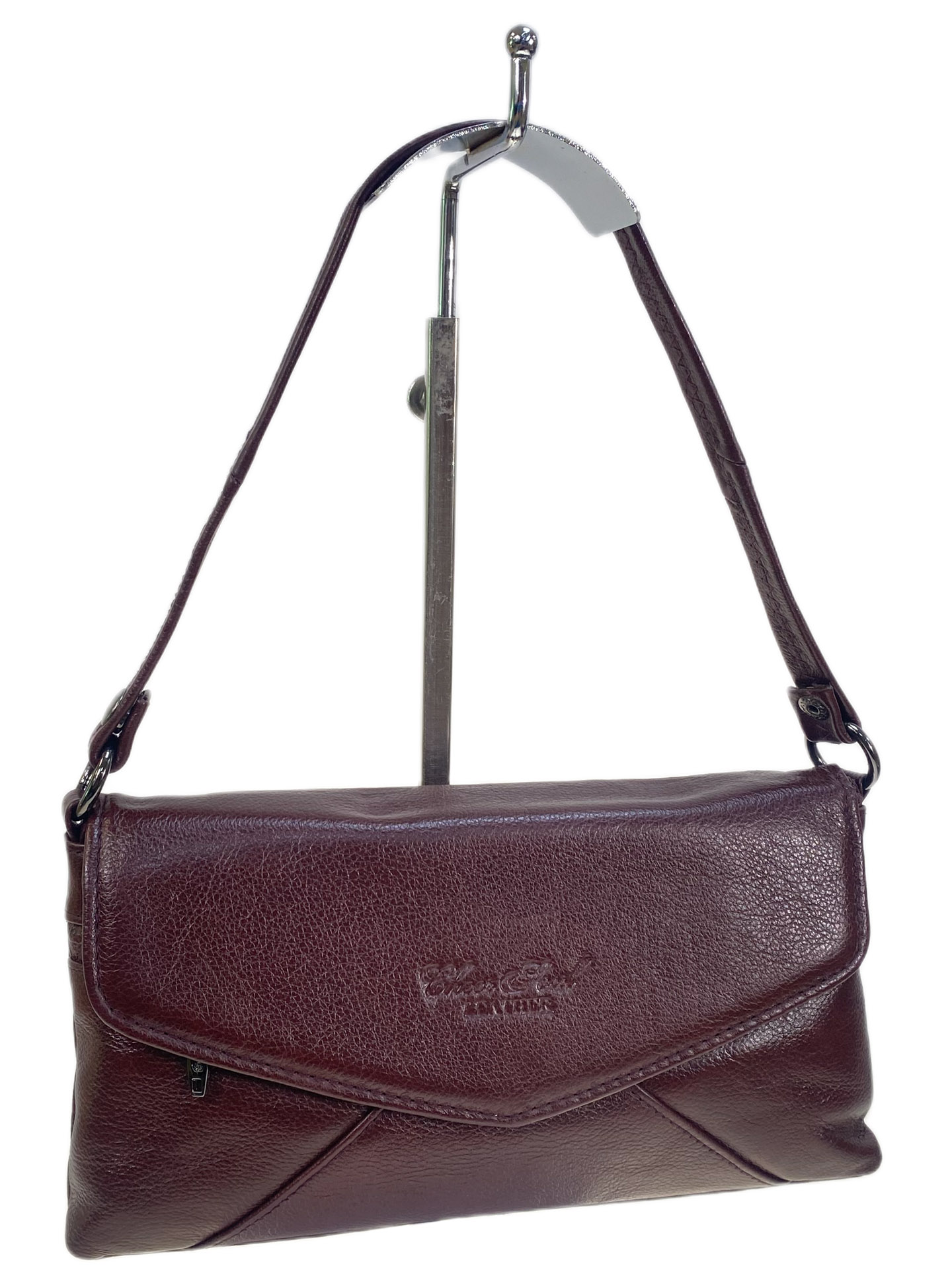 На фото 1 - Женская сумка из натуральной кожи, цвет бордо На фото 1 - Женская сумка из натуральной кожи, цвет бордо