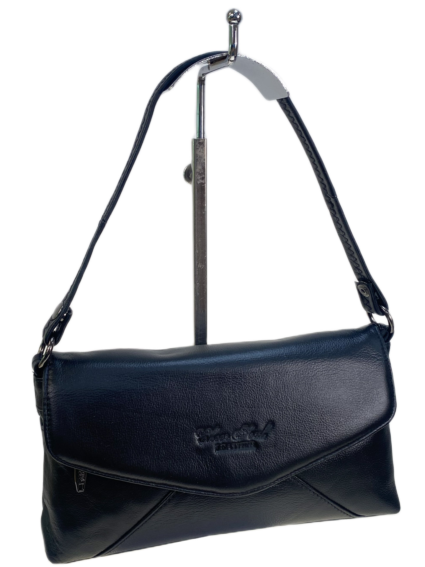 На фото 1 - Женская сумка из натуральной кожи, цвет черный На фото 1 - Женская сумка из натуральной кожи, цвет черный