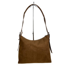 На фото 1 - Женская сумка из искусственной замши, цвет шоколад На фото 1 - Женская сумка из искусственной замши, цвет шоколад