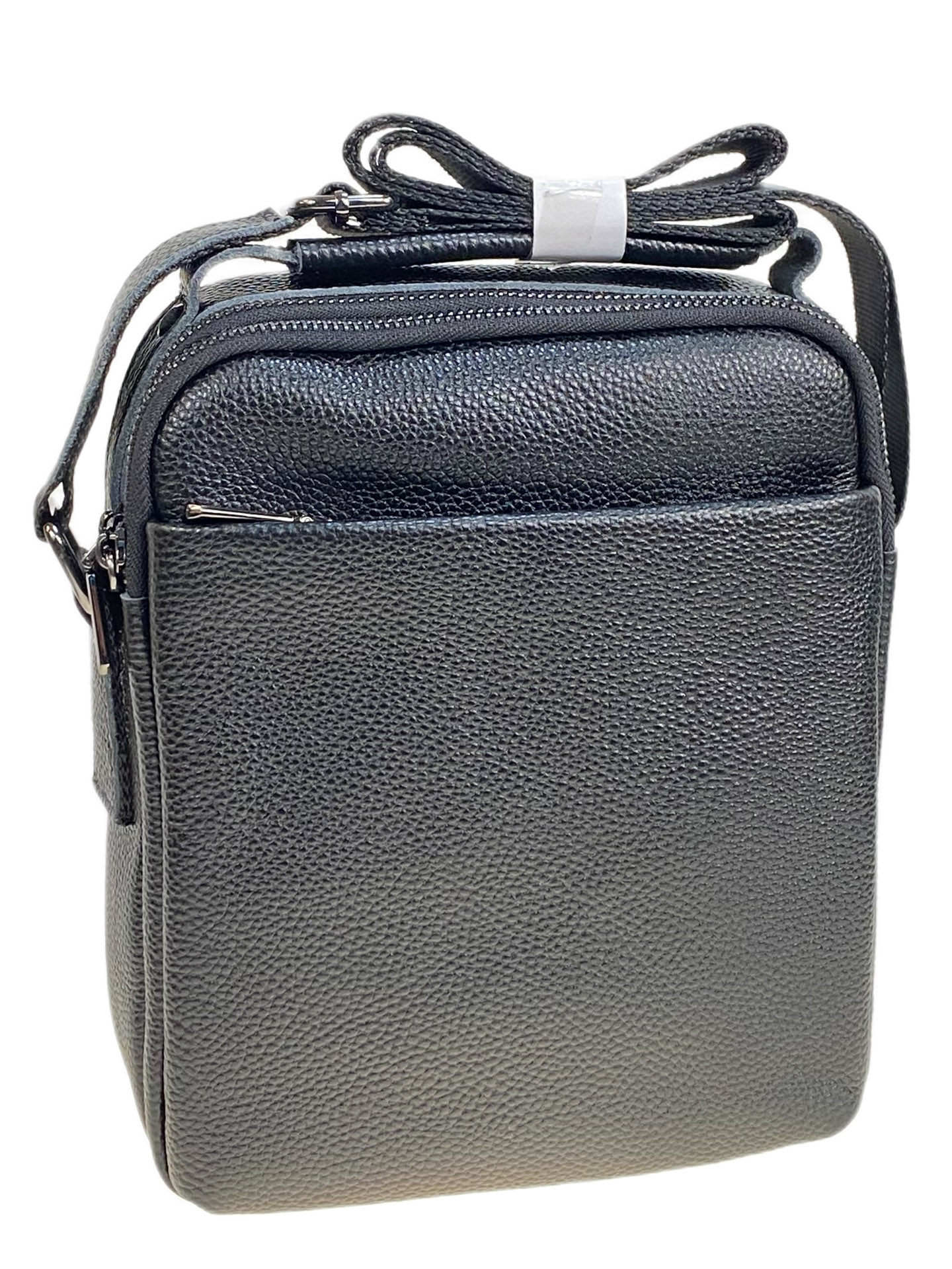 На фото 1 - Сумка мужская из натуральной кожи, цвет черный На фото 1 - Сумка мужская из натуральной кожи, цвет черный