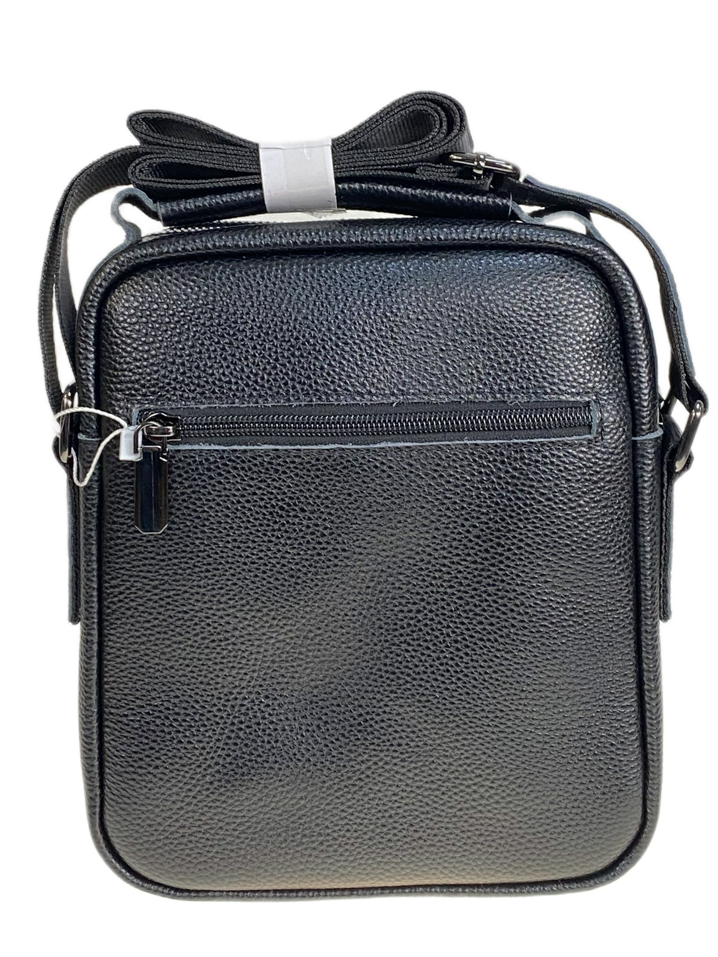 На фото 2 - Сумка мужская из натуральной кожи, цвет черный На фото 2 - Сумка мужская из натуральной кожи, цвет черный