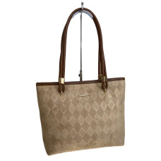 На фото 1 - Женская сумка из искусственной замши, цвет бежевый На фото 1 - Женская сумка из искусственной замши, цвет бежевый