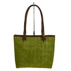 На фото 2 - Женская сумка из искусственной замши, цвет зеленый На фото 2 - Женская сумка из искусственной замши, цвет зеленый