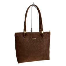 На фото 1 - Женская сумка из искусственной замши, цвет шоколад На фото 1 - Женская сумка из искусственной замши, цвет шоколад