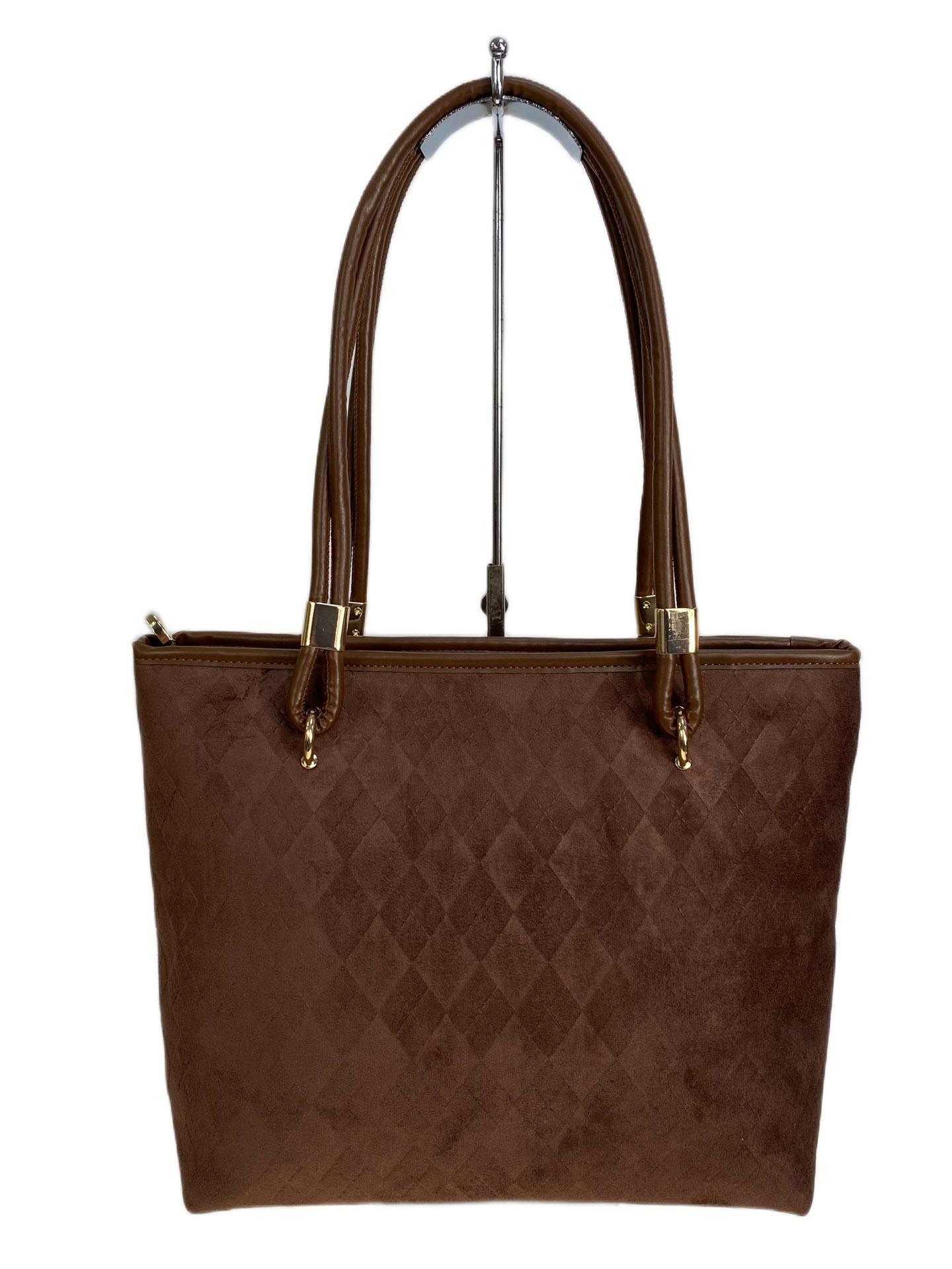 На фото 2 - Женская сумка из искусственной замши, цвет шоколад На фото 2 - Женская сумка из искусственной замши, цвет шоколад