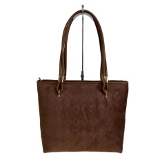 На фото 2 - Женская сумка из искусственной замши, цвет шоколад На фото 2 - Женская сумка из искусственной замши, цвет шоколад