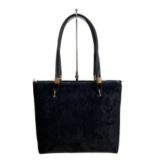 На фото 2 - Женская сумка из искусственной замши, цвет черный На фото 2 - Женская сумка из искусственной замши, цвет черный