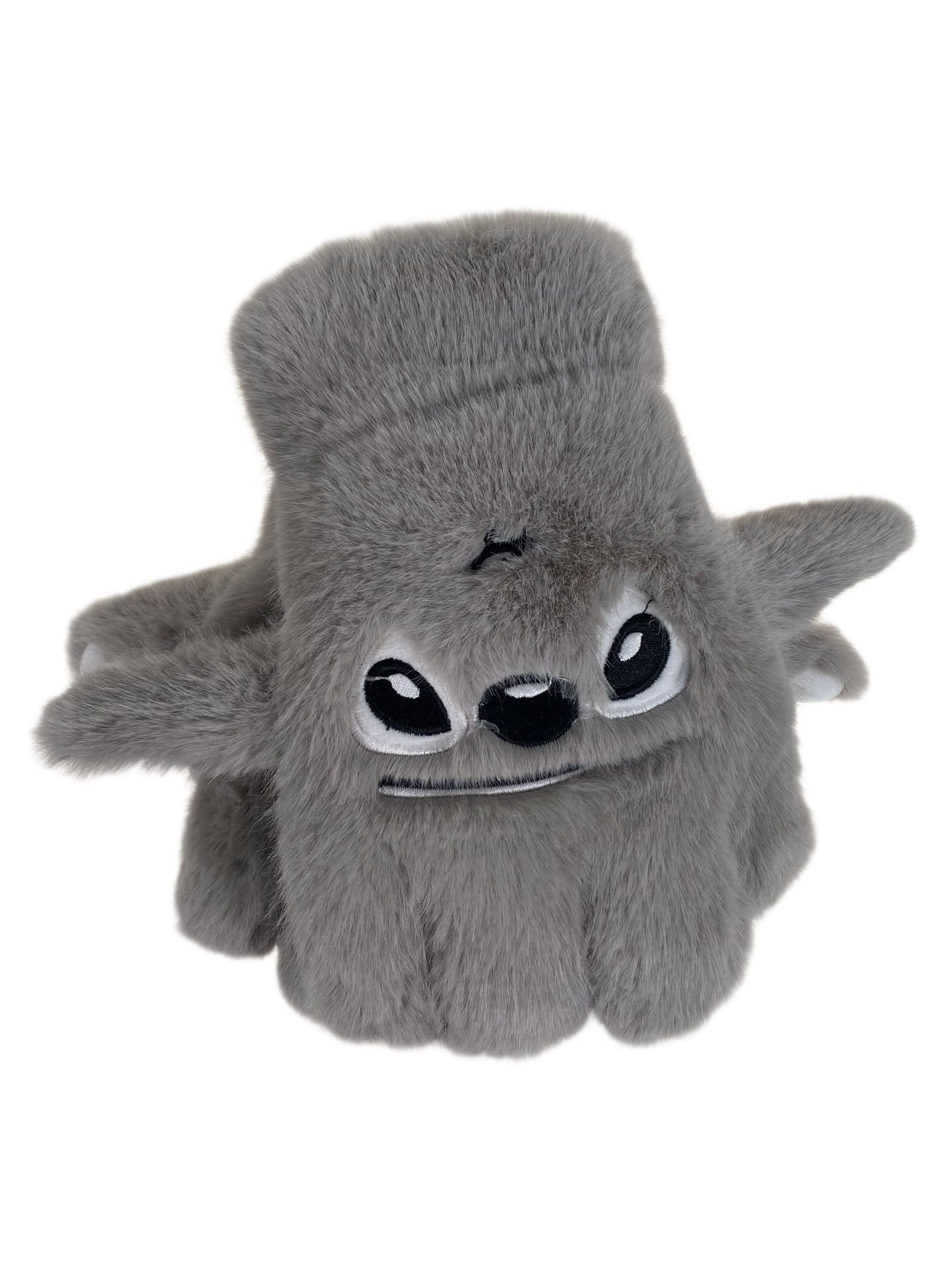 На фото 1 - Тёплые подростковые перчатки, цвет серый На фото 1 - Тёплые подростковые перчатки, цвет серый