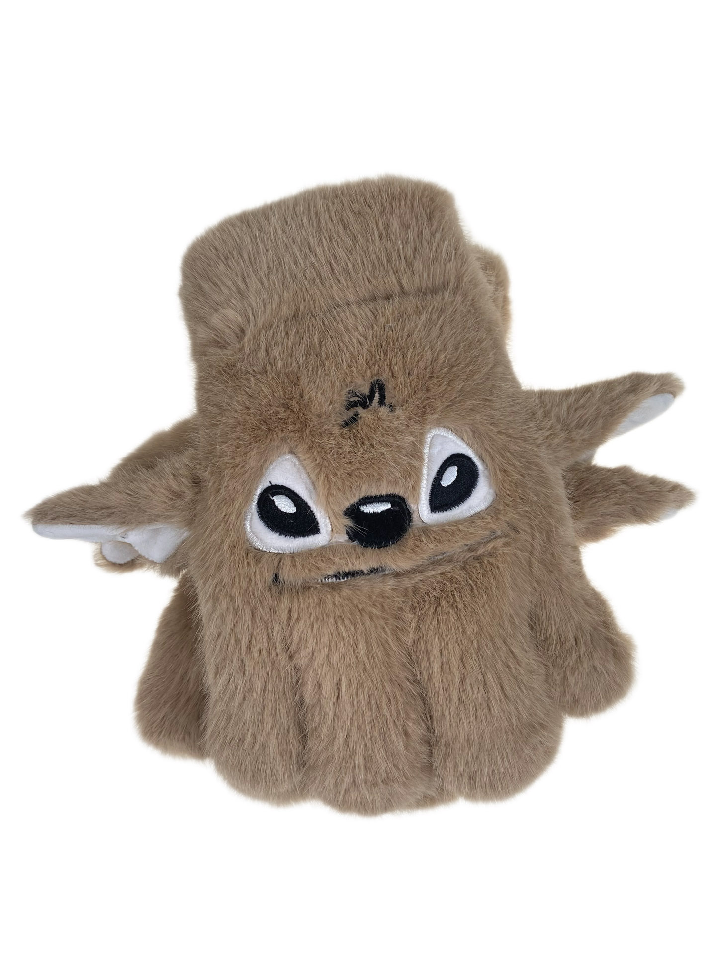 На фото 1 - Тёплые подростковые перчатки, цвет коричневый На фото 1 - Тёплые подростковые перчатки, цвет коричневый