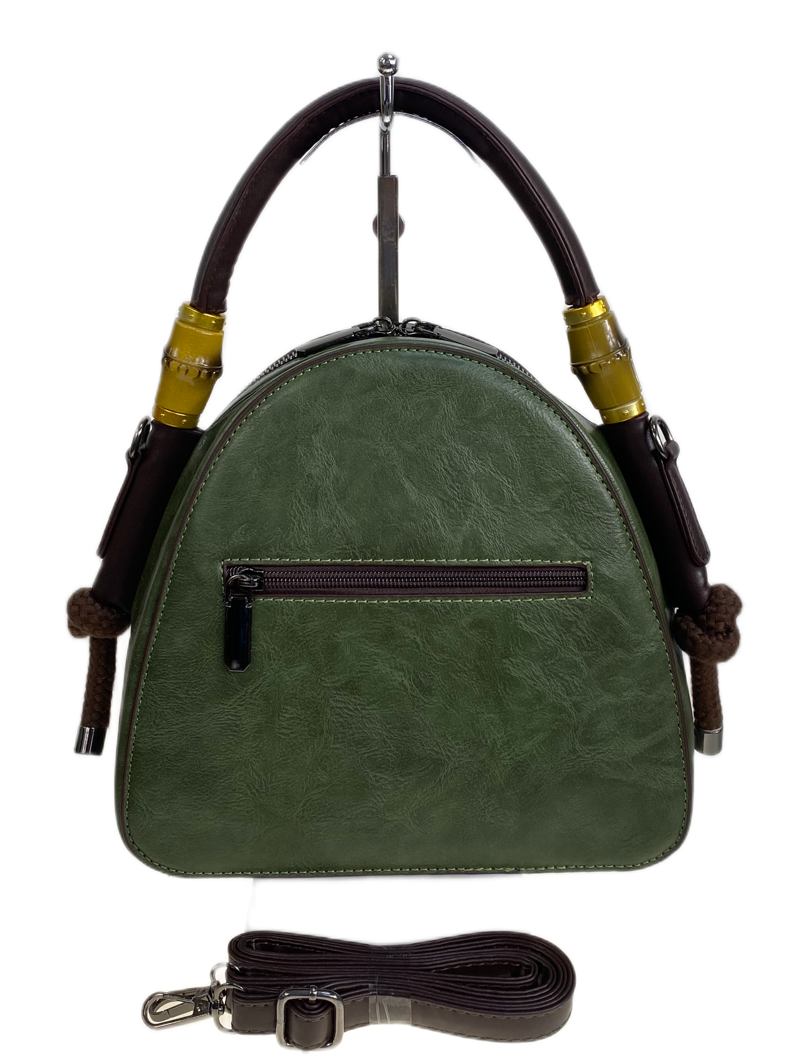 На фото 2 - Женская сумка из искусственной кожи, цвет зеленый На фото 2 - Женская сумка из искусственной кожи, цвет зеленый