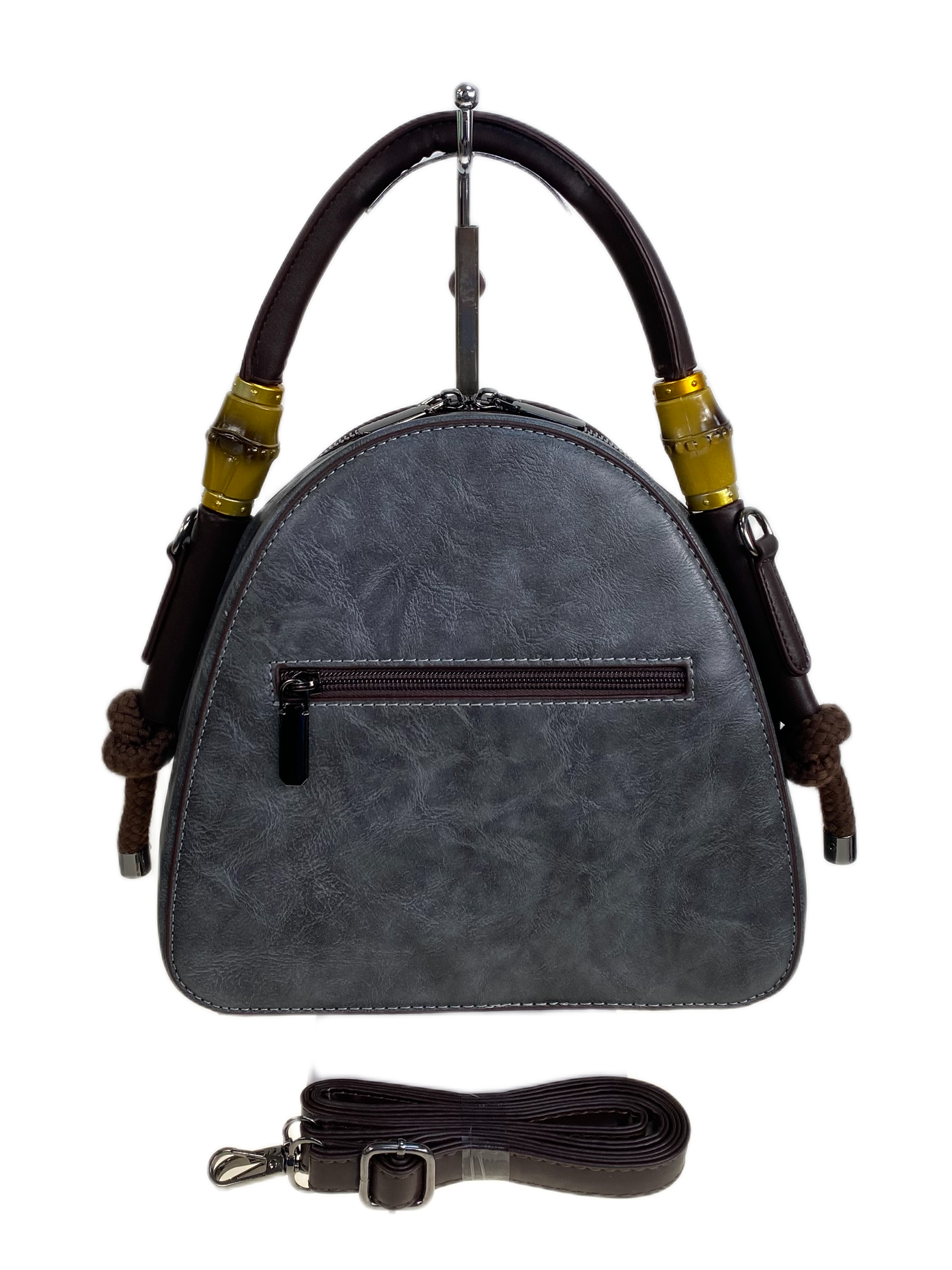 На фото 2 - Женская сумка из искусственной кожи, цвет графит На фото 2 - Женская сумка из искусственной кожи, цвет графит