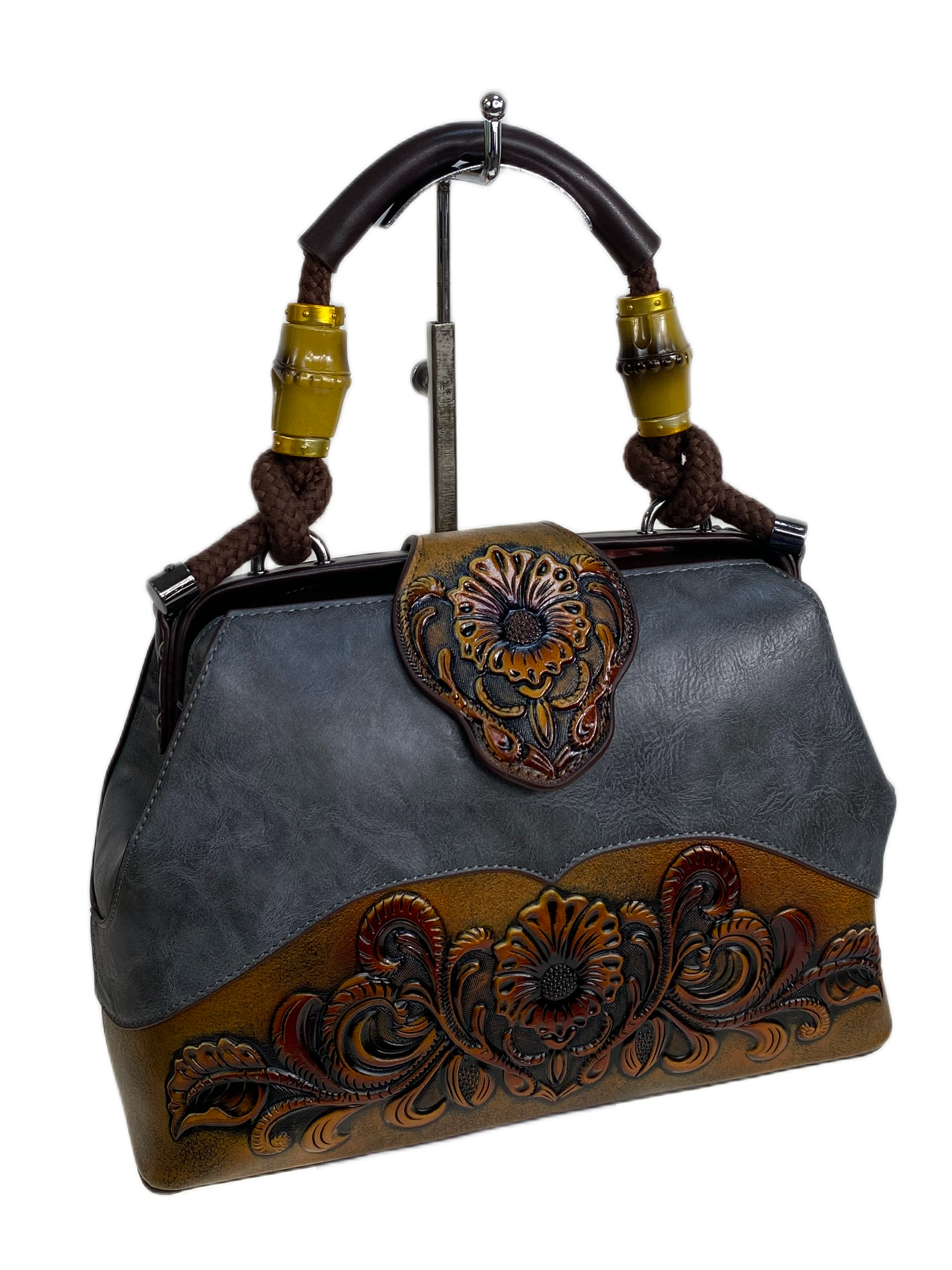 На фото 1 - Женская сумка из искусственной кожи, цвет графит На фото 1 - Женская сумка из искусственной кожи, цвет графит