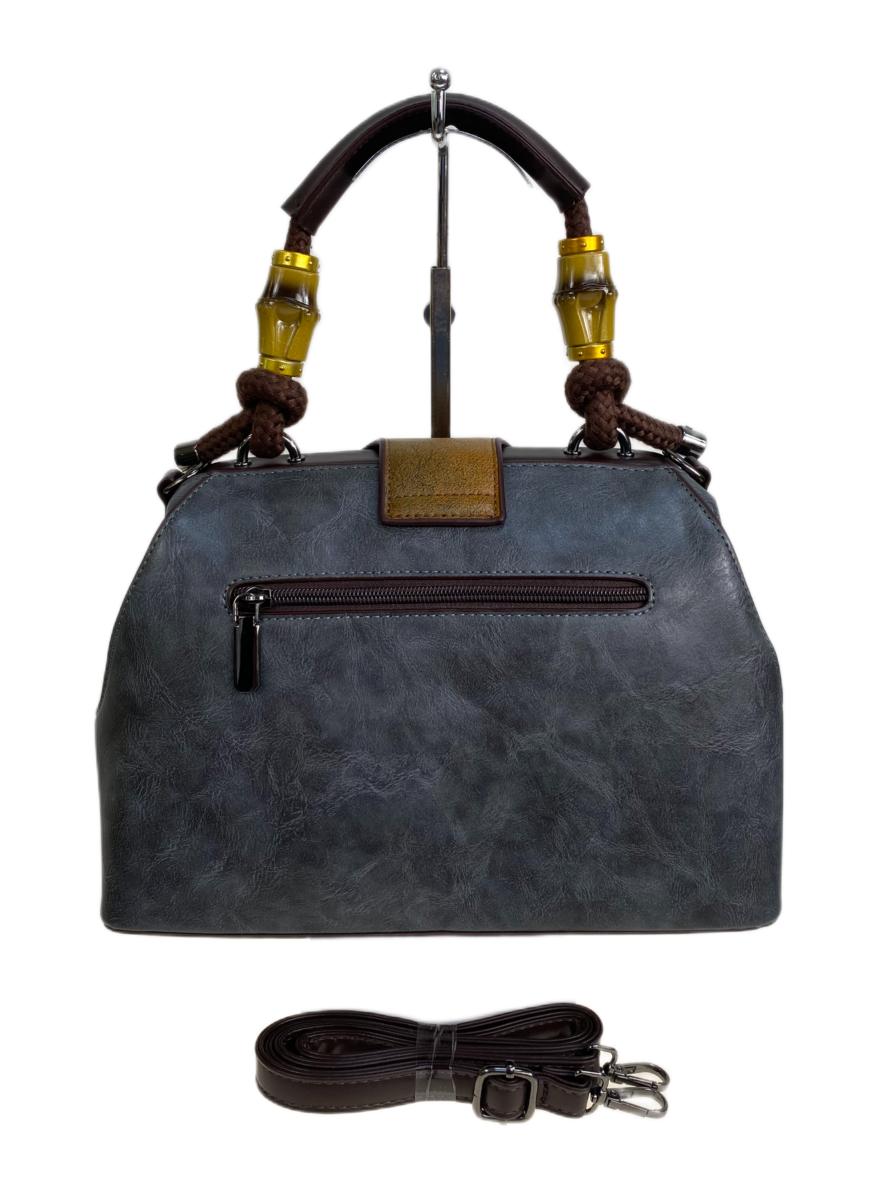 На фото 2 - Женская сумка из искусственной кожи, цвет графит На фото 2 - Женская сумка из искусственной кожи, цвет графит