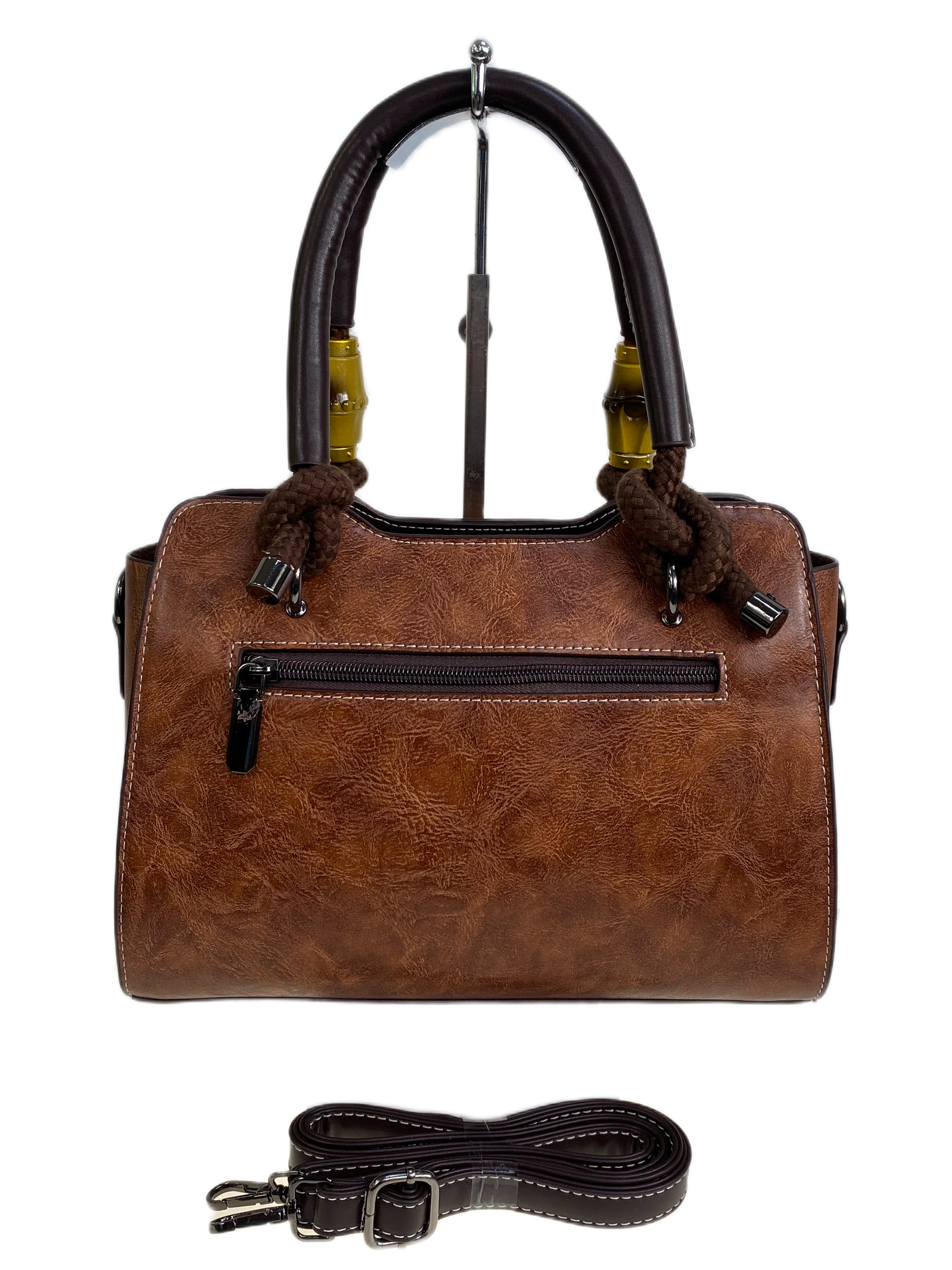 На фото 2 - Женская сумка из искусственной кожи, цвет коричневый На фото 2 - Женская сумка из искусственной кожи, цвет коричневый